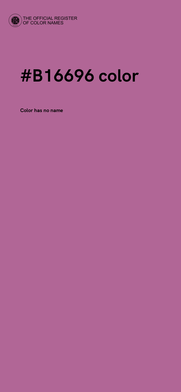 #B16696 color image