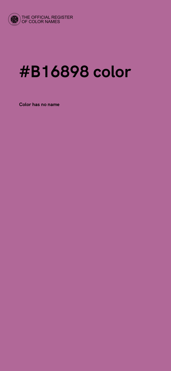 #B16898 color image