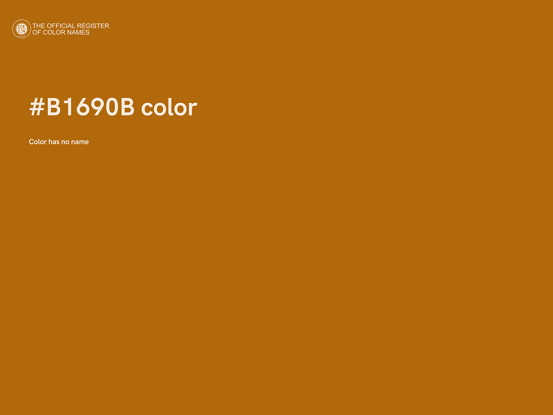 #B1690B color image