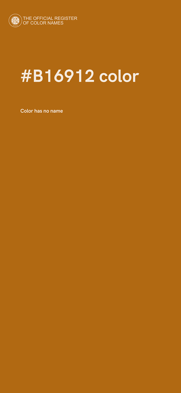 #B16912 color image