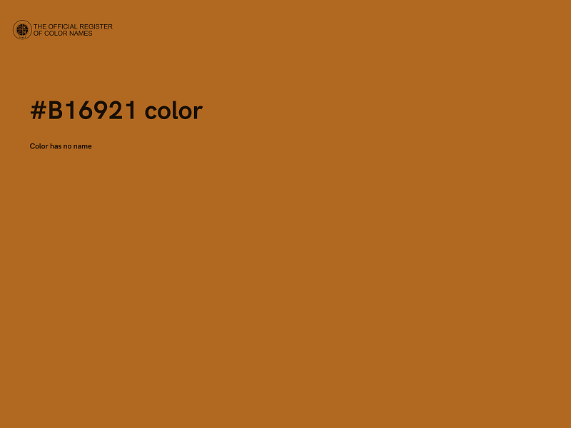 #B16921 color image