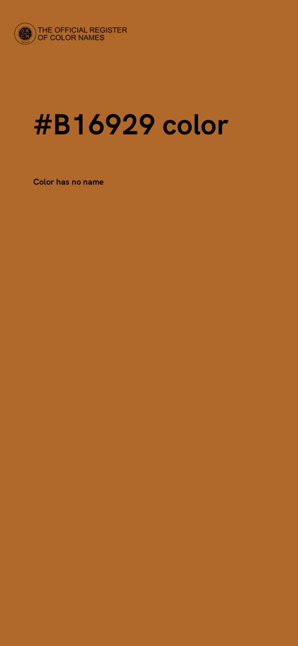 #B16929 color image