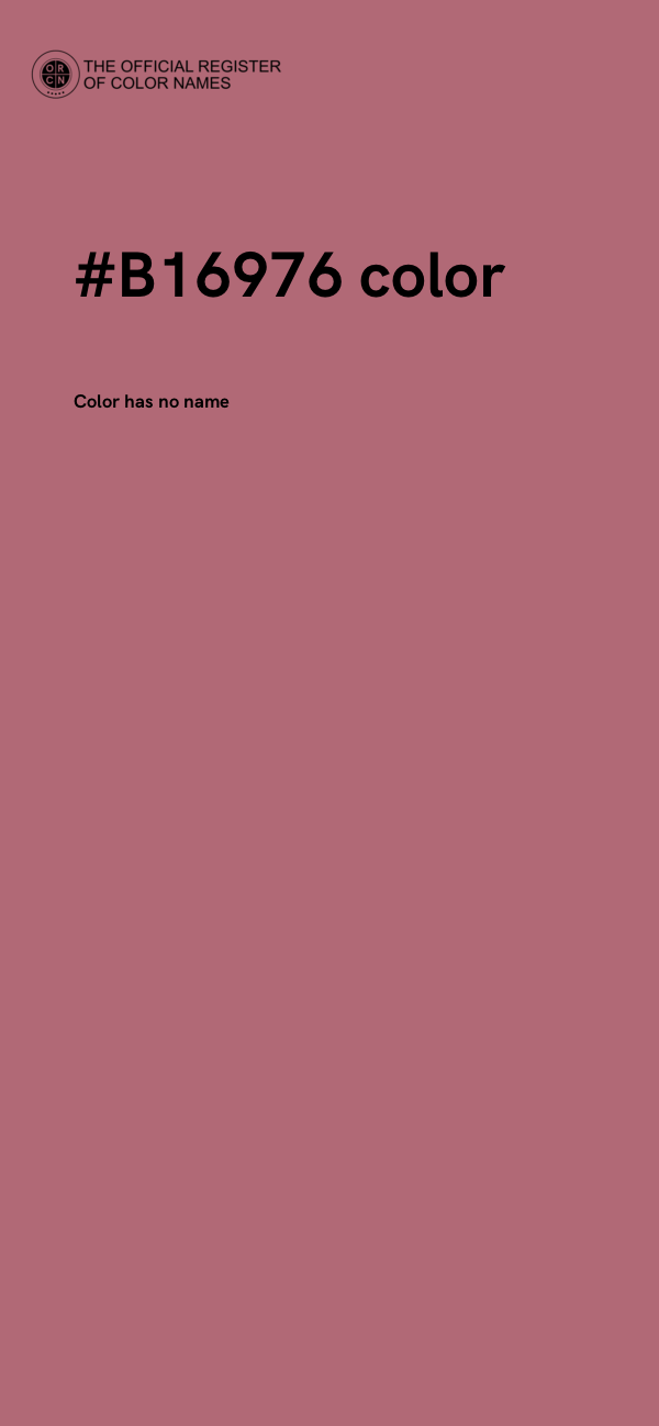 #B16976 color image