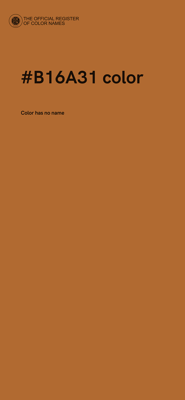 #B16A31 color image