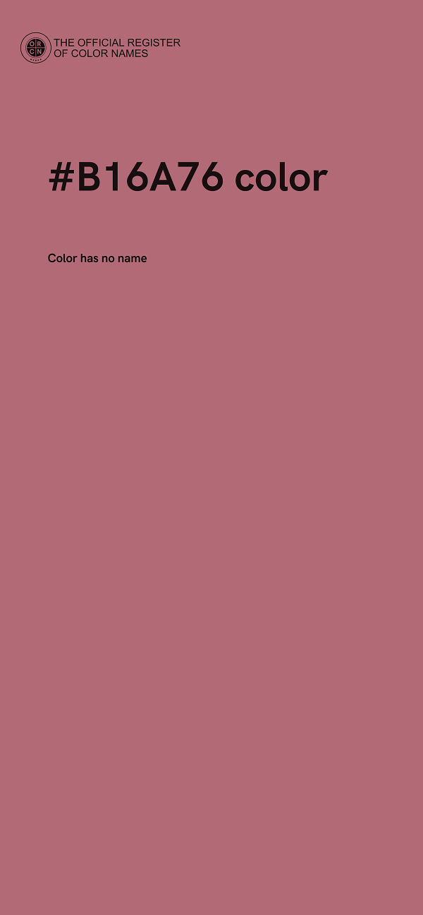 #B16A76 color image