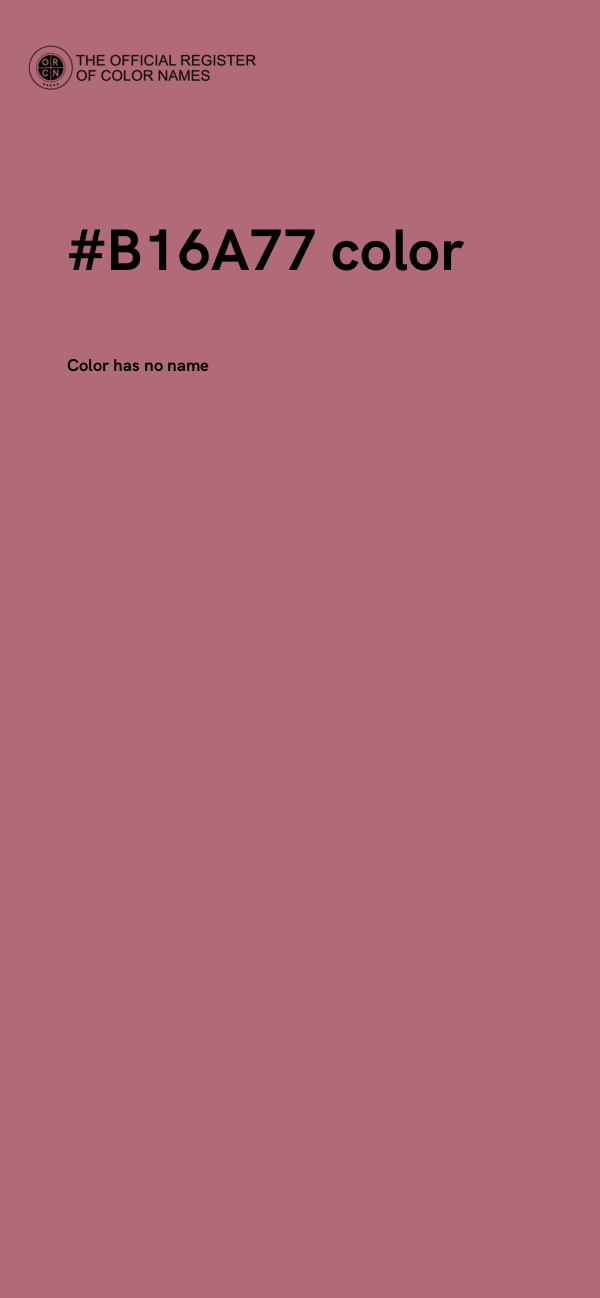 #B16A77 color image