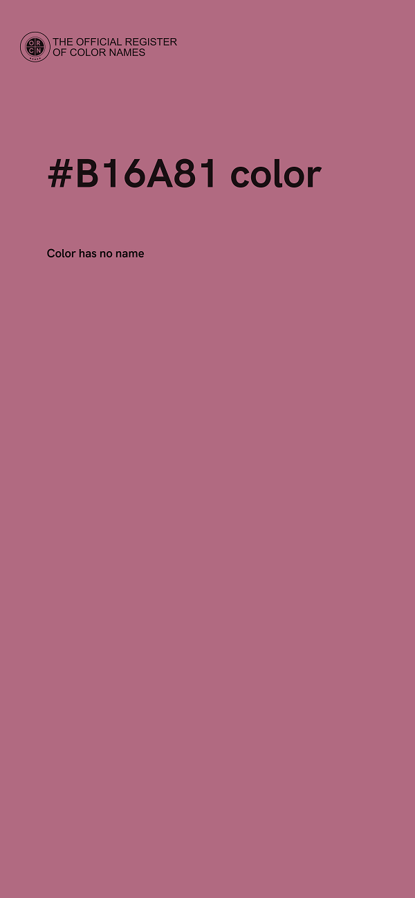#B16A81 color image