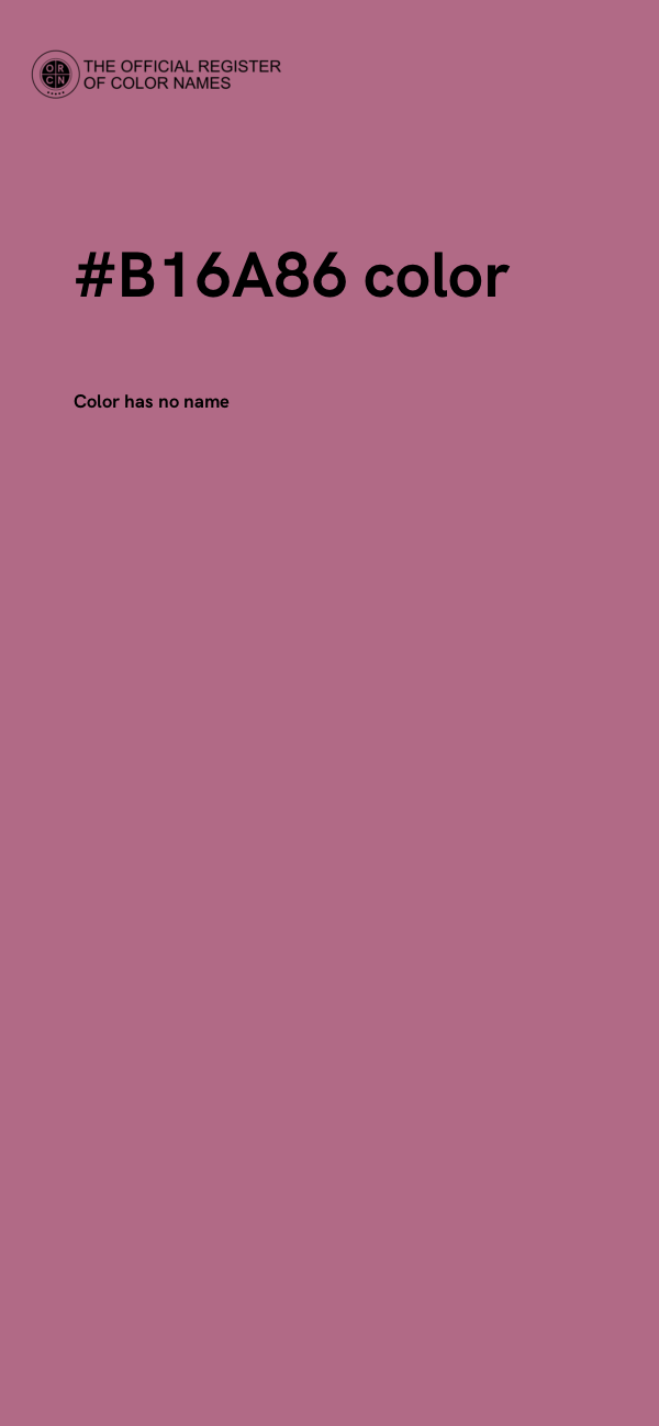 #B16A86 color image