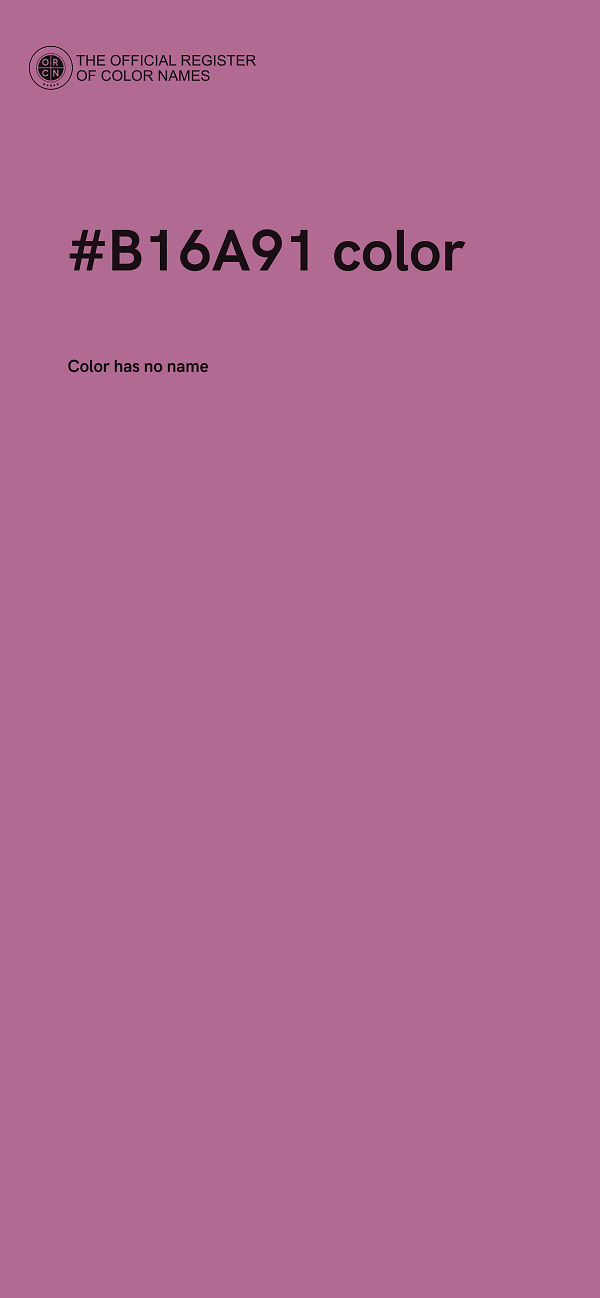 #B16A91 color image