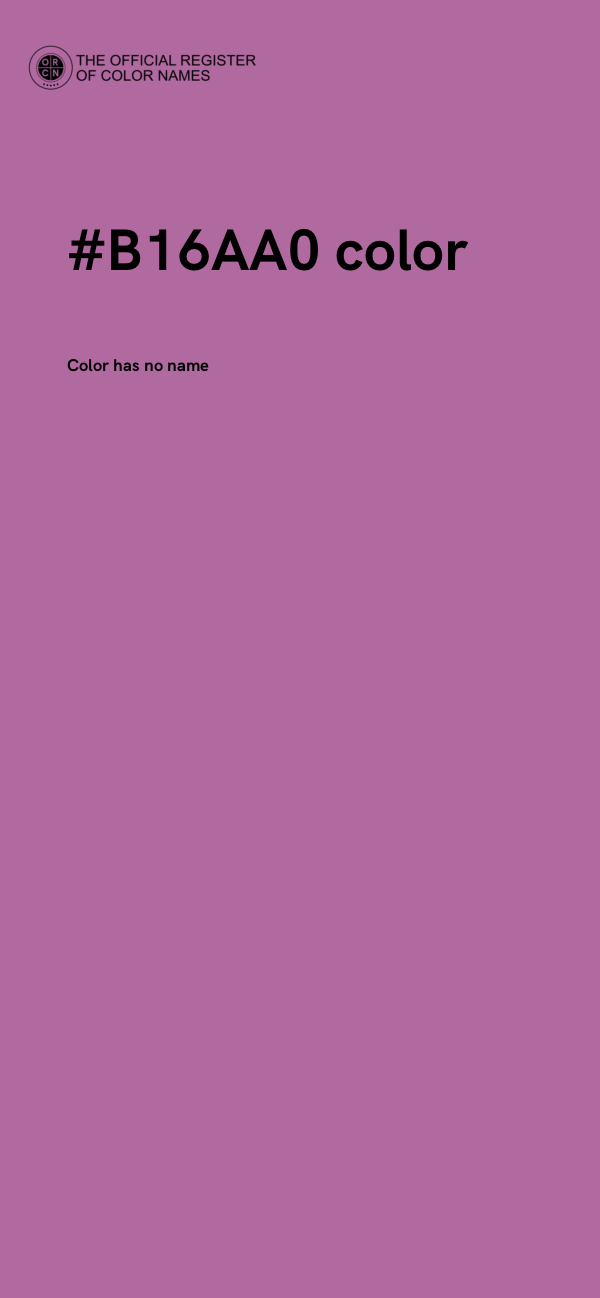 #B16AA0 color image