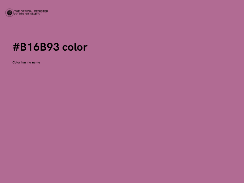 #B16B93 color image
