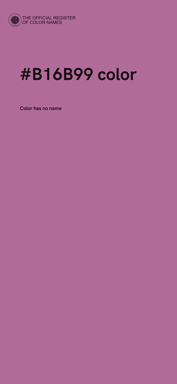 #B16B99 color image