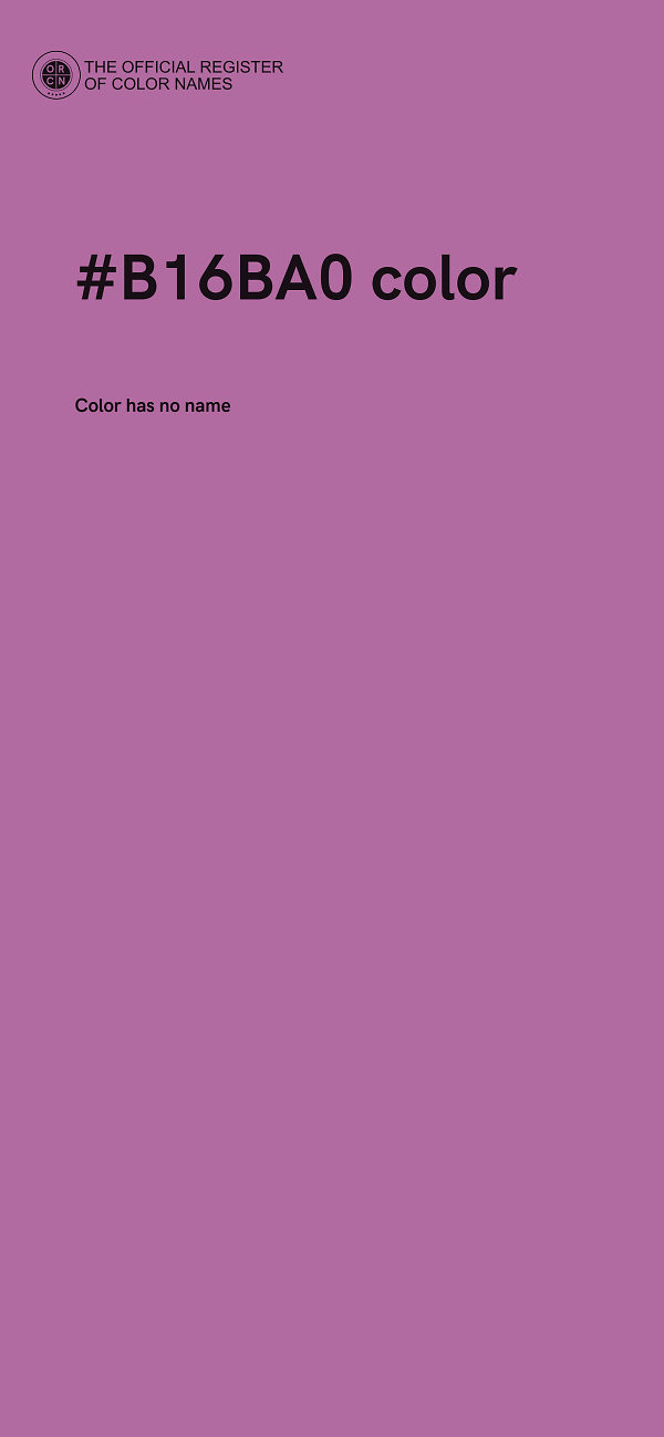 #B16BA0 color image