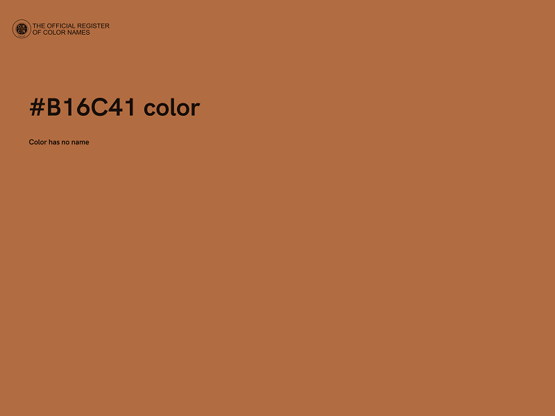 #B16C41 color image