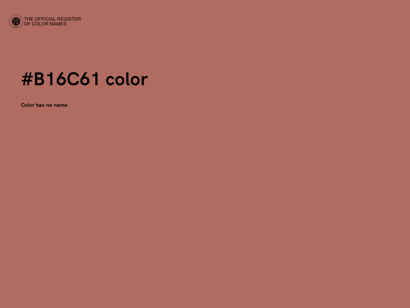 #B16C61 color image