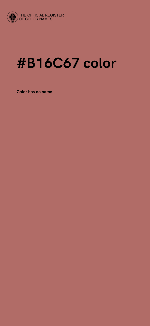 #B16C67 color image