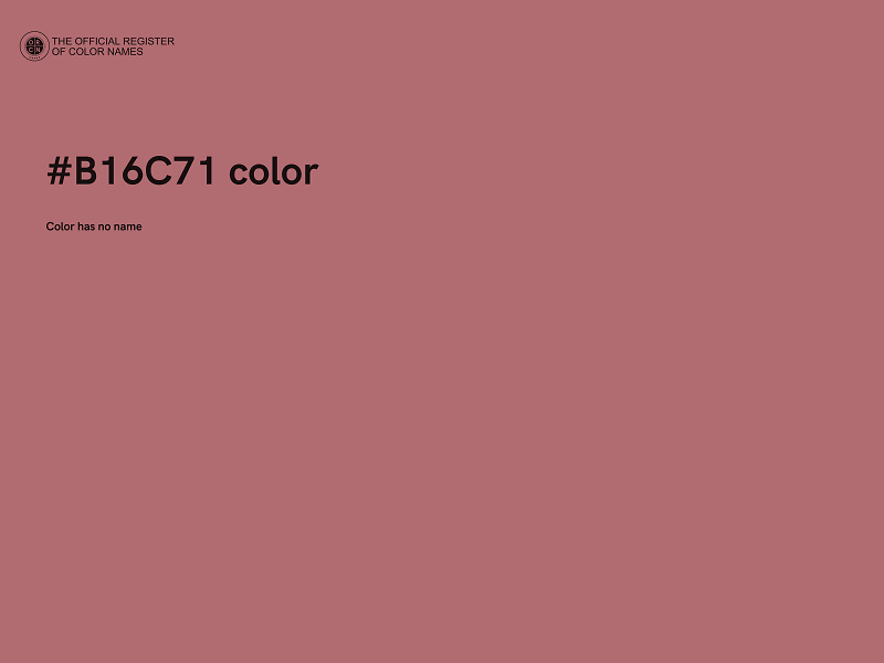 #B16C71 color image