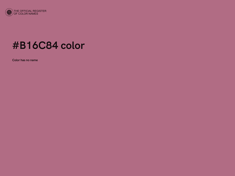 #B16C84 color image