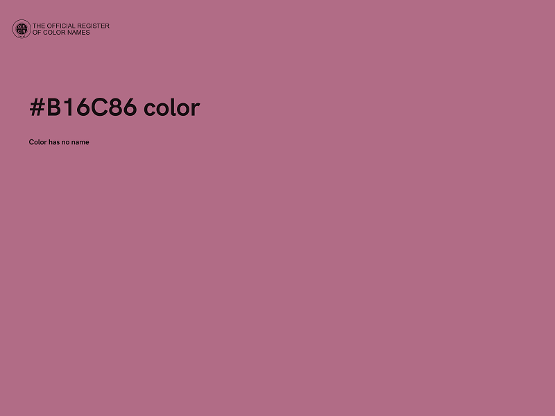 #B16C86 color image