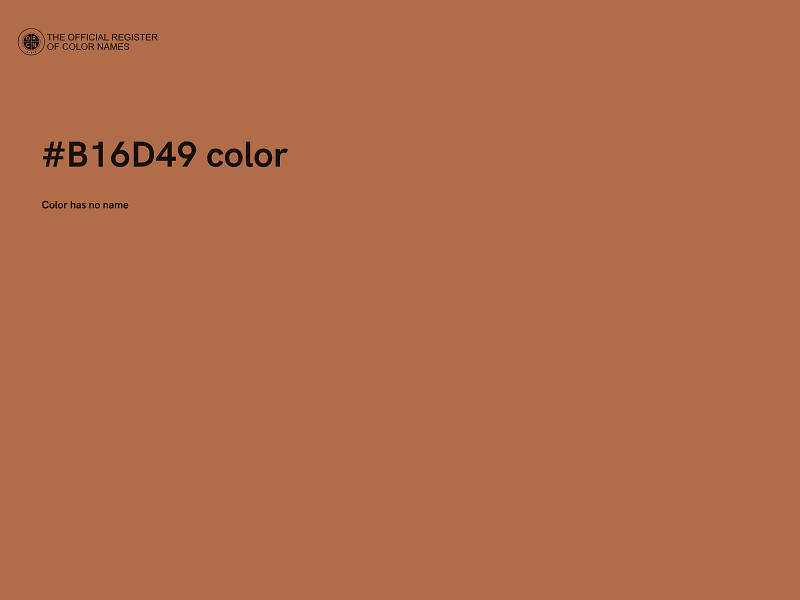#B16D49 color image
