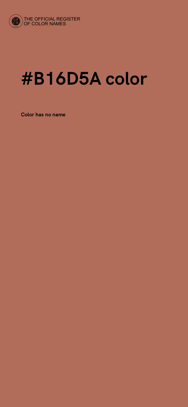 #B16D5A color image