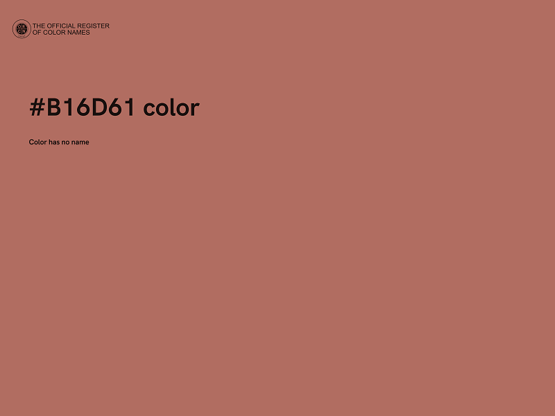 #B16D61 color image