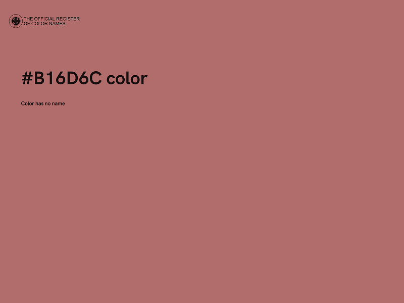 #B16D6C color image