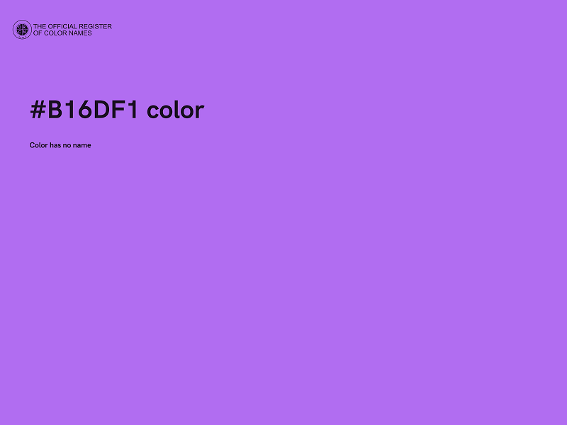 #B16DF1 color image