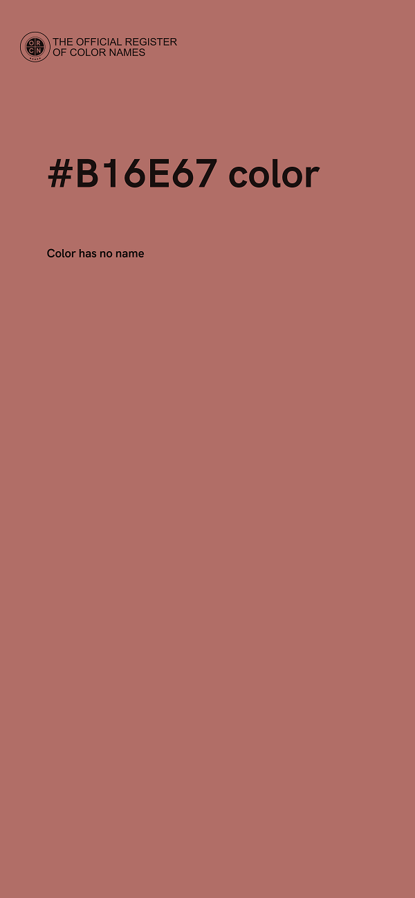 #B16E67 color image