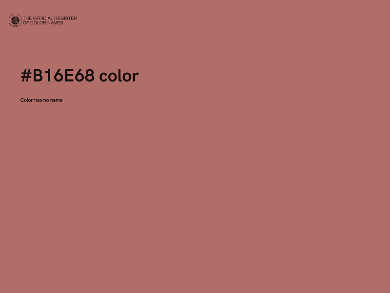 #B16E68 color image