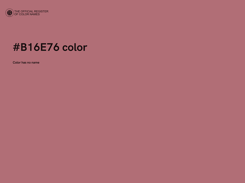 #B16E76 color image