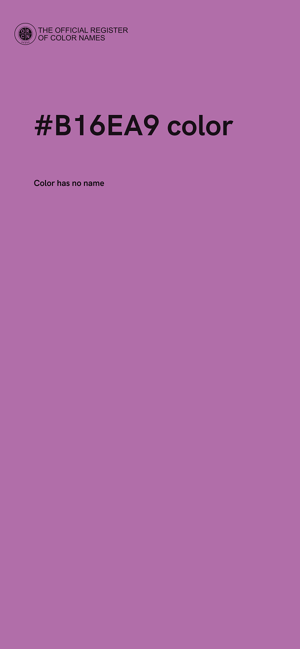 #B16EA9 color image