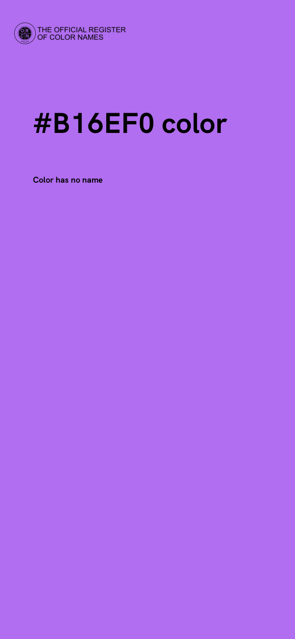 #B16EF0 color image