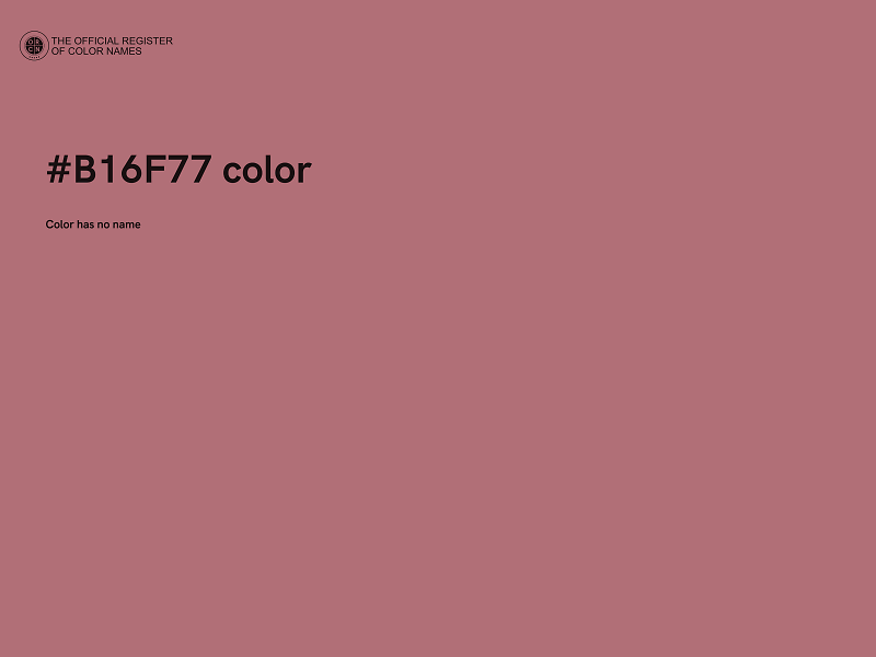 #B16F77 color image