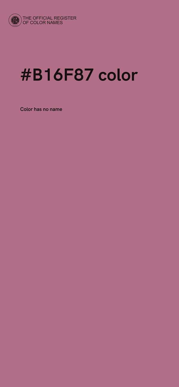 #B16F87 color image