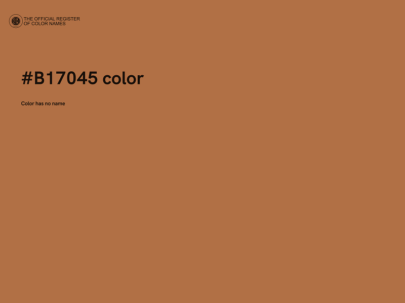 #B17045 color image