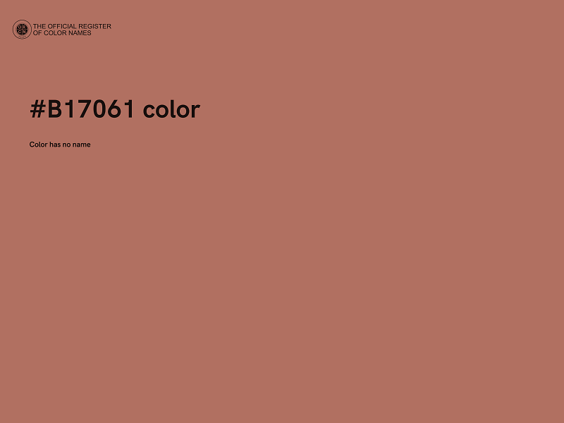 #B17061 color image