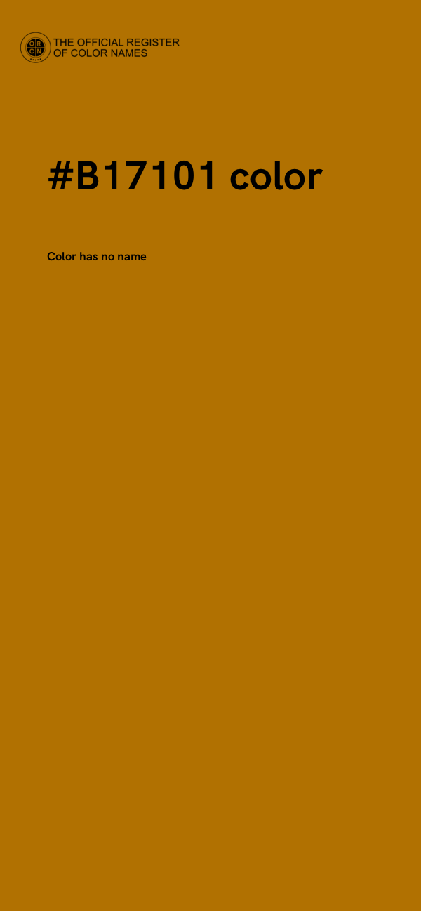 #B17101 color image