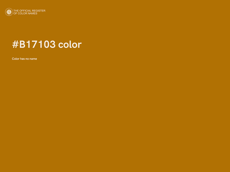 #B17103 color image