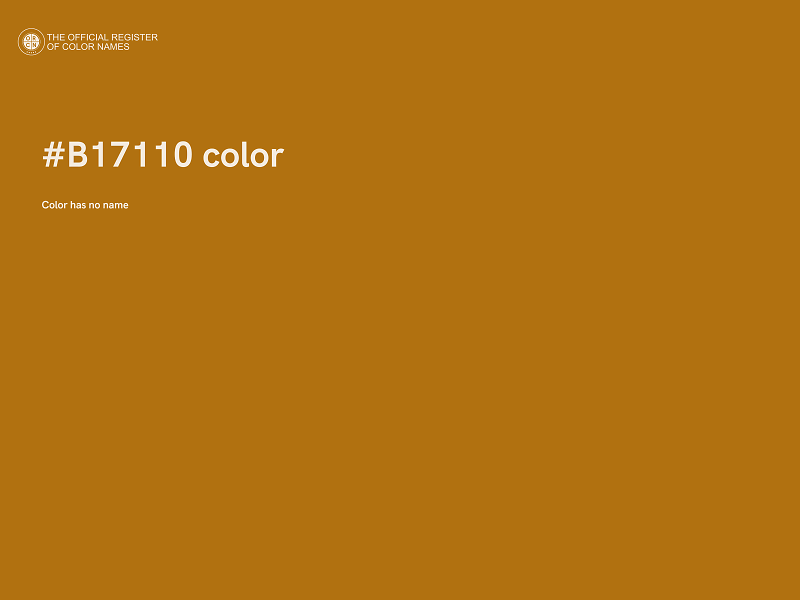 #B17110 color image