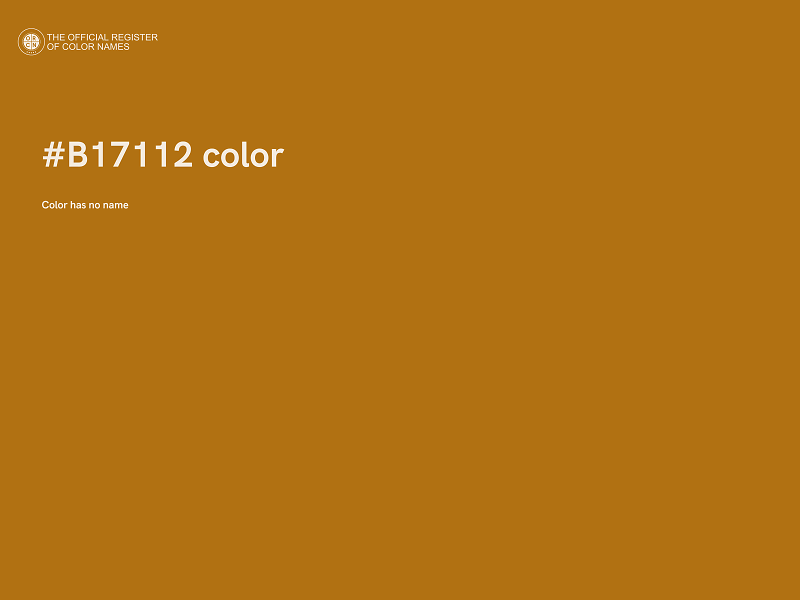 #B17112 color image