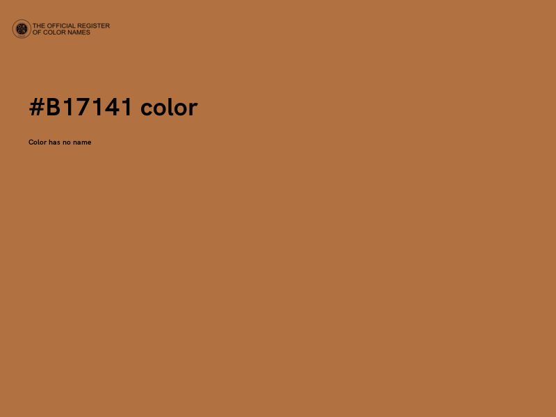 #B17141 color image