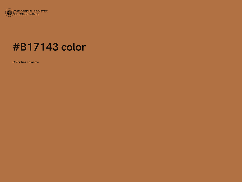 #B17143 color image