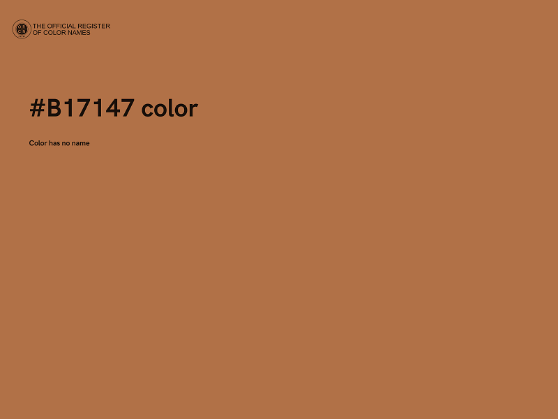 #B17147 color image