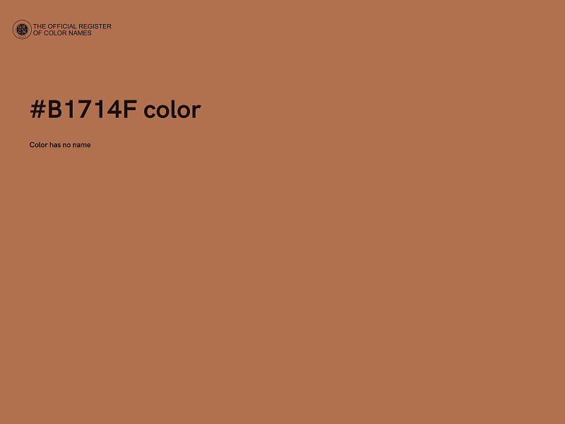 #B1714F color image