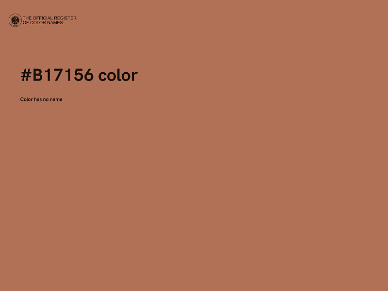 #B17156 color image