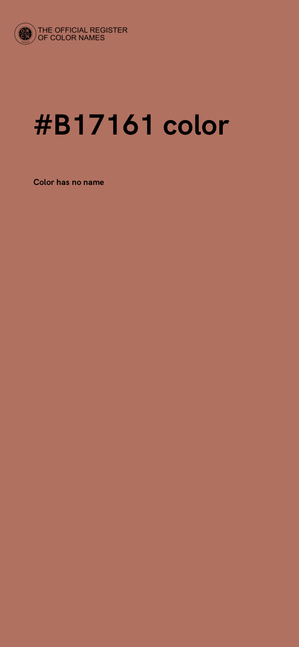 #B17161 color image