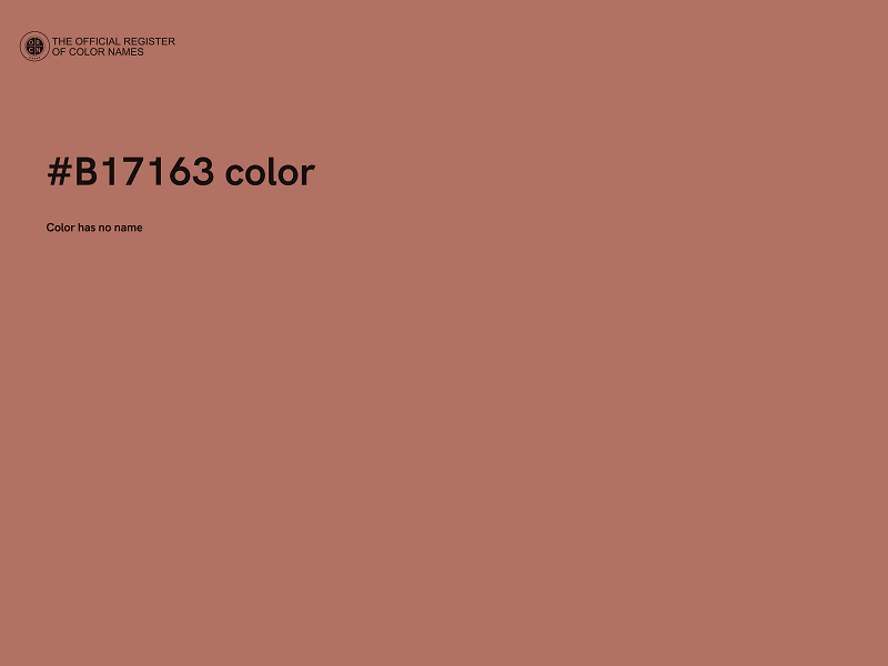 #B17163 color image