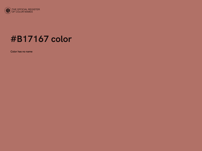 #B17167 color image