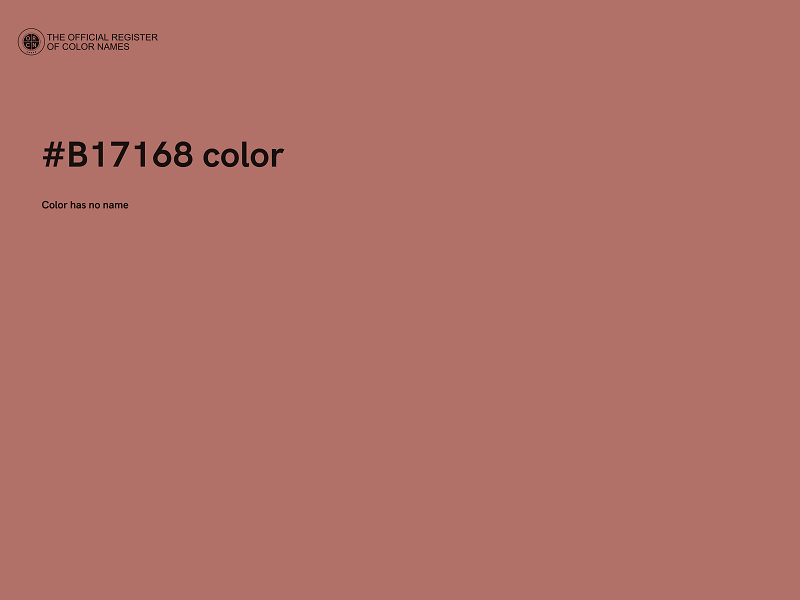 #B17168 color image